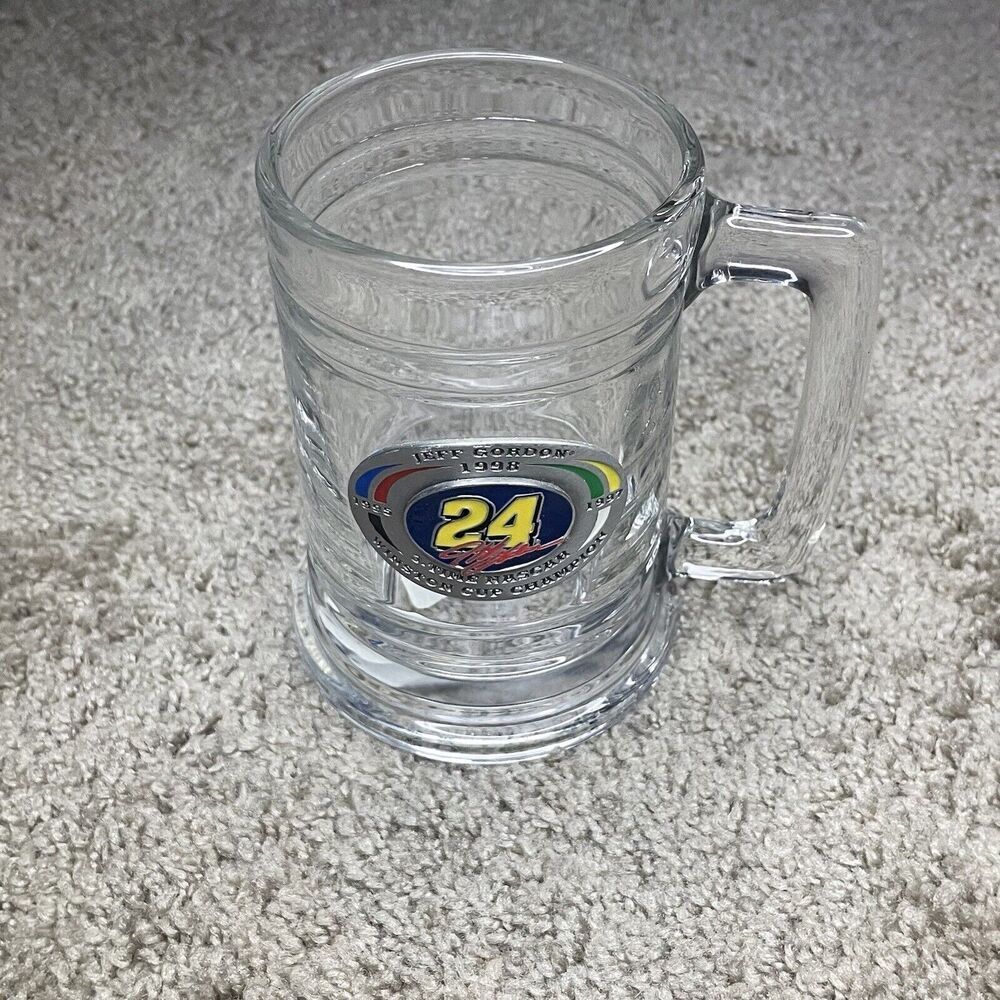 Jeff Gordon #24 1998 3 Time Nascar Winston Cup Champion Glass Beer Stein Mug